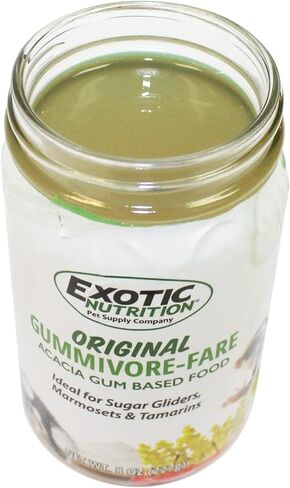 Gummivore-Fare - Original Flavor with Mealworms - Healthy All Natural Native Food Treat Sugar Gliders, Marmosets, Tamarins, and other Gum-Feeding Mammals - 8 oz. Jar - Acacia Gum-Based Supplement in Saudi Arabia
