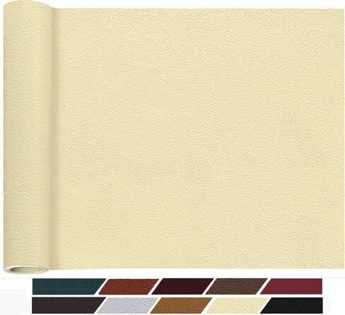 LEKEONE Large Leather Repair Patch, 17X60 inch PU Leather Repair Tape Self,Repair Patch Self Adhesive Waterproof for Couches, Furniture, Kitchen Cabinets, Car Seats (17 * 60 inch, Light Brown) in Saudi Arabia