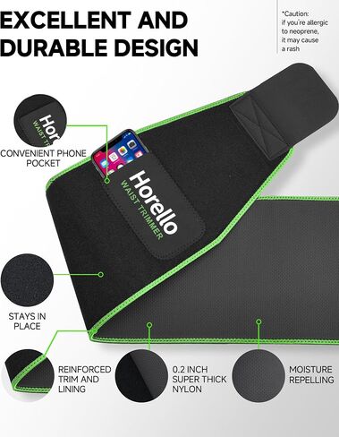 Horello Waist Trimmer for Women and Men - Reliable and durable for High-Intensity Training & Workouts in Saudi Arabia