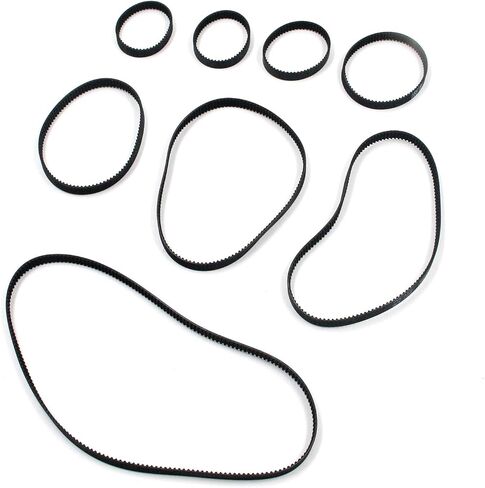 Geesatis 8 قطع حزام توقيت الطابعة ثلاثية الأبعاد أسود حلقة مغلقة حزام مطاطي 2GT-6، الطول 110 مم 112 مم 122 مم 158 مم 200 مم 280 مم 300 مم 400 مم، العرض 6 مم in Kuwait