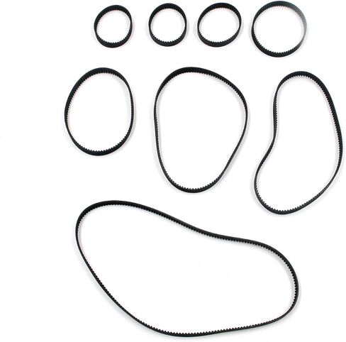 Geesatis 8 قطع حزام توقيت الطابعة ثلاثية الأبعاد أسود حلقة مغلقة حزام مطاطي 2GT-6، الطول 110 مم 112 مم 122 مم 158 مم 200 مم 280 مم 300 مم 400 مم، العرض 6 مم in Kuwait