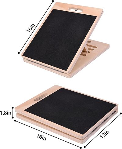 Professional Wooden Slant Board, Adjustable Incline Board and Calf Stretcher, Stretch Board,Multifunctional Yoga Pilates Bar Kit with Adjustment Buckle and Resistance Bands,Home Gym Resistance Bar Kit in Saudi Arabia