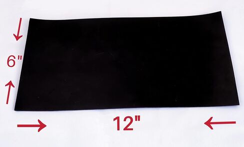 Silicone Rubber Sheet,Heat Resistant, Heavy Duty,Commercial Grade 70A,12 x 6Inch, 1/8 Inch Thickness for DIY Gaskets, Pads, Seals, Crafts, Flooring,Cushioning of Anti-Vibration, Anti-Slip (1) in Saudi Arabia