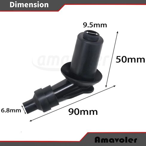 Amavoler 2 Pcs Spark Plug Cap Boot Waterproof Non Resistor Black Aftermarket Replacement Parts Fit for Yamaha Jog GY6-125 WH125 WH100 ZY125 Motorcycle Scooter Dirt Bike. in Saudi Arabia