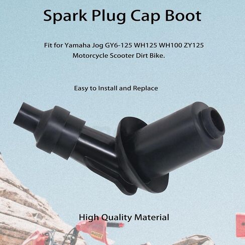 Amavoler 2 Pcs Spark Plug Cap Boot Waterproof Non Resistor Black Aftermarket Replacement Parts Fit for Yamaha Jog GY6-125 WH125 WH100 ZY125 Motorcycle Scooter Dirt Bike. in Saudi Arabia