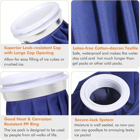 Ice Bags w/Wrap Around Extension Band, Reusable Hot Cold Ice Pack for Sports Injuries, Headaches Hip Shoulder Back Knee Pain Relief 4-Pack, 2-Size in Saudi Arabia