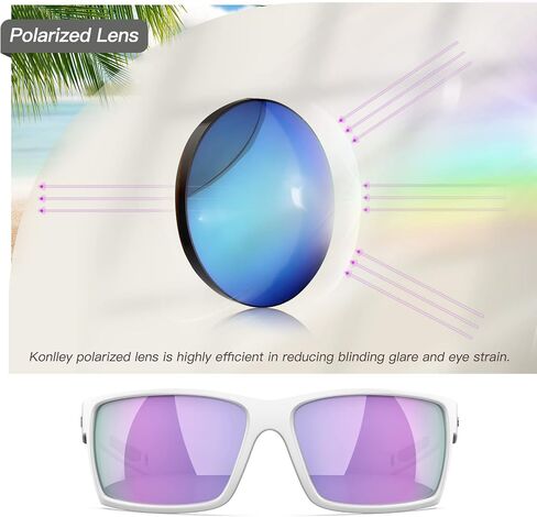 Konlley Sport Polarized Sunglasses for Men and Women, Running Fishing Cycling Driving Outdoor Sunglasses UV Protection in Saudi Arabia