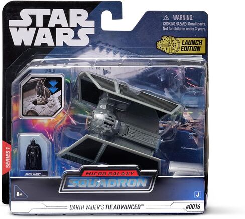 Star Wars Micro Galaxy Squadron Starfighter Class Darth Vader’S TIE Advanced - 5-Inch Vehicle with 1-Inch Micro Figure,Black in Saudi Arabia