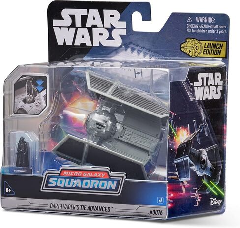 Star Wars Micro Galaxy Squadron Starfighter Class Darth Vader’S TIE Advanced - 5-Inch Vehicle with 1-Inch Micro Figure,Black in Saudi Arabia