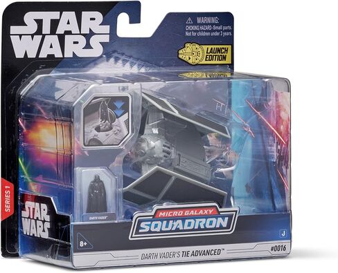 Star Wars Micro Galaxy Squadron Starfighter Class Darth Vader’S TIE Advanced - 5-Inch Vehicle with 1-Inch Micro Figure,Black in Saudi Arabia