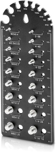 [Patent] EAWONGEE Portable Nut and Bolt Thread Checker Fine Thread Nut and Bolt Size Gauge, Versatile Thread Chaser Set with SAE and Metric Gauges and Additional Drill Bit Sizing Feature(Red) in Saudi Arabia