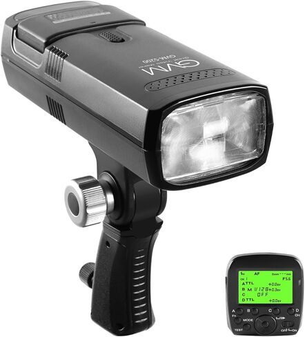 GVM 200W TTL Flash Speedlite متوافق مع فلاش الكاميرا، 1/8000 ثانية مزامنة عالية السرعة، 500 ومضة طاقة كاملة، إعادة التدوير في 0.01-2.1 ثانية in Kuwait