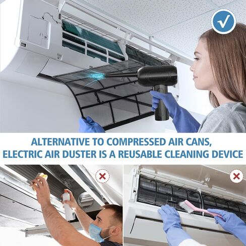 Compressed Air Duster,Cordless Electric Duster Replaces Canned Air 10000mAh Battery 9000RPM 3 Model Fast Charging (A-9000) (AD-9100) in Saudi Arabia