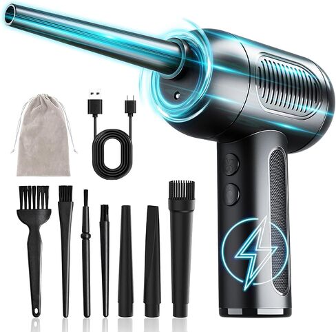 Compressed Air Duster,Cordless Electric Duster Replaces Canned Air 10000mAh Battery 9000RPM 3 Model Fast Charging (A-9000) (AD-9100) in Saudi Arabia