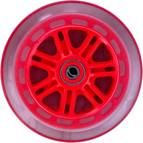 عجلات AlveyTech مقاس 125 مم لسكوتر Razor A3 Kick Scooter، محور أحمر للعجلة الشفافة (مجموعة من 2) in Saudi Arabia