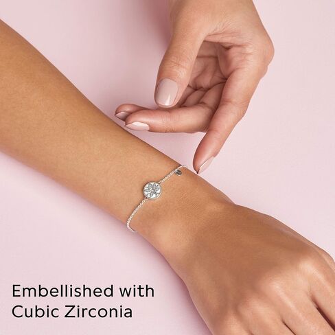 PANDORA Jewelry Sparkling Family Tree Slider Bracelet - Compatible with PANDORA Moments Charms - Sterling Silver Bracelet with Cubic Zirconia - Mother's Day Gift with Gift Box in Saudi Arabia