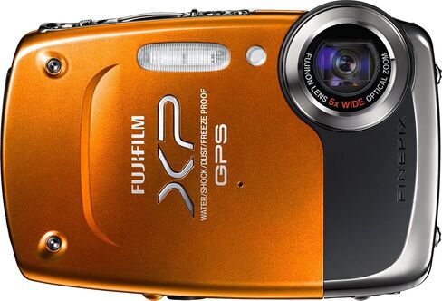 كاميرا رقمية مقاومة للماء Fujifilm FinePix XP30 بدقة 14 ميجابكسل مع عدسة تكبير بصري Fujinon 5x ووظيفة وضع العلامات الجغرافية GPS (برتقالي) in Kuwait