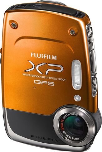 كاميرا رقمية مقاومة للماء Fujifilm FinePix XP30 بدقة 14 ميجابكسل مع عدسة تكبير بصري Fujinon 5x ووظيفة وضع العلامات الجغرافية GPS (برتقالي) in Kuwait