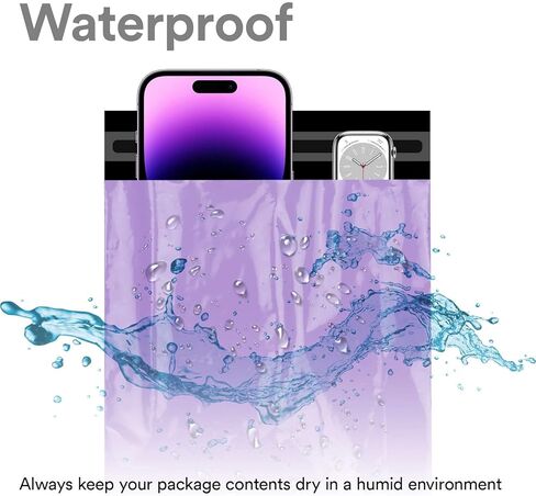 10 بوصة × 12 بوصة (25 سم × 31 سم) 200 قطعة من أكياس البوليستر الأرجوانية الأرجوانية من أكياس البريد البلاستيكية التعبئة والتغليف البريدية حقيبة شحن مقاومة للماء ومقاومة للتمزق، مغلف ذاتي اللصق قوي متعدد الأغراض صغير متوسط ​​كبير in Kuwait