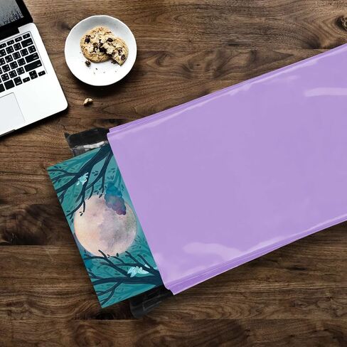 10 بوصة × 12 بوصة (25 سم × 31 سم) 200 قطعة من أكياس البوليستر الأرجوانية الأرجوانية من أكياس البريد البلاستيكية التعبئة والتغليف البريدية حقيبة شحن مقاومة للماء ومقاومة للتمزق، مغلف ذاتي اللصق قوي متعدد الأغراض صغير متوسط ​​كبير in Kuwait