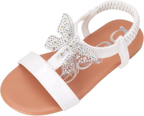 bebe Girls' Sandals - Thong Sandal Flats with Butterfly Accent - Summer Open Toe Dress Shoes for Girls (Toddler/Girl) in Saudi Arabia
