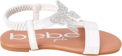bebe Girls' Sandals - Thong Sandal Flats with Butterfly Accent - Summer Open Toe Dress Shoes for Girls (Toddler/Girl) in Saudi Arabia