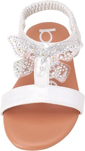 bebe Girls' Sandals - Thong Sandal Flats with Butterfly Accent - Summer Open Toe Dress Shoes for Girls (Toddler/Girl) in Saudi Arabia