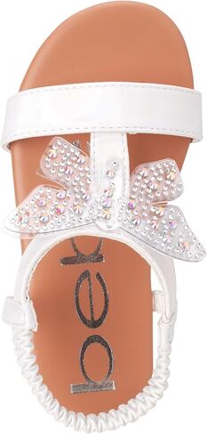 bebe Girls' Sandals - Thong Sandal Flats with Butterfly Accent - Summer Open Toe Dress Shoes for Girls (Toddler/Girl) in Saudi Arabia