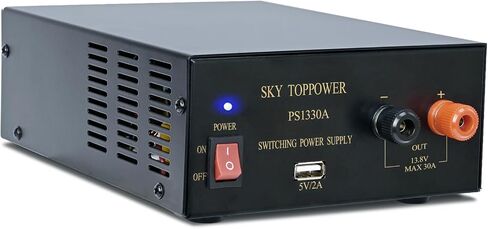 13.8V 30a Ham Radio Power Supply-Compact Regulated Bench Power Supply Home Lab Benchtop AC-to-DC Converter,Cooling Fan,5V/2A USB Interface,Powering Ham Radio,Amplifiers,Sky TOPPOWER-PS1330A in Saudi Arabia