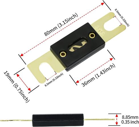 Tiooka ANL Fuse Holder 2 Pack AWG Inline Fuse Holder Block Kit with 150A Fuses 0/2/4/8 Gauge waterproof fuse holder in Saudi Arabia
