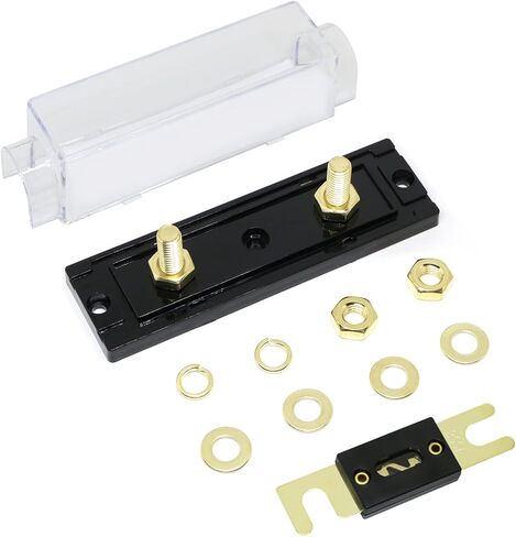 Tiooka ANL فيوز حامل 2 حزمة AWG مضمنة فيوز حامل كتلة عدة مع 150A الصمامات 0/2/4/8 قياس حامل فيوز مقاوم للماء in Kuwait