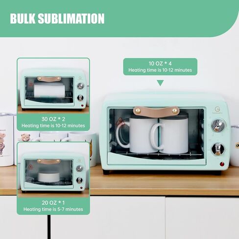 آلة فرن التسامي Goodcrafter 110 فولت فرن التسامي الصغير للأكواب، فرن حراري للفراغات التسامي، أكواب البهلوانات، أكواب زجاجات المياه، الطباعة السائبة in Kuwait