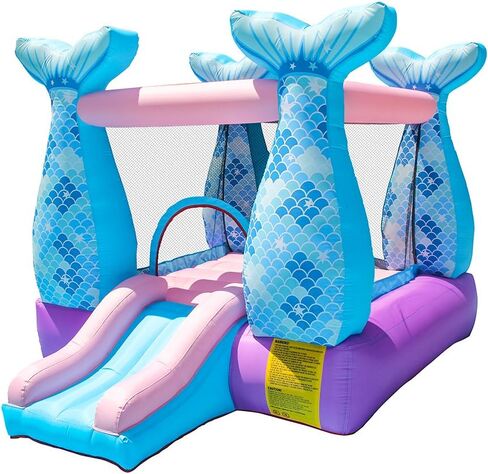 Doctor Dolphin Bounce House Inflatable Mermaid Bouncy Castle House with Air Blower for Kids Party in Kuwait