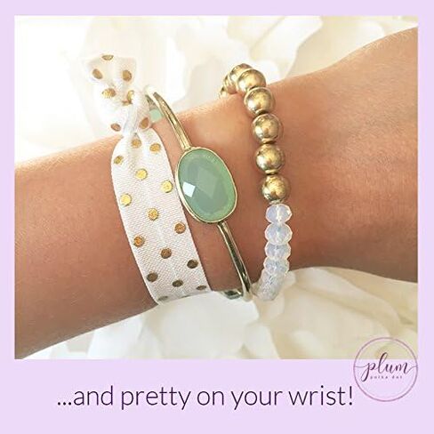 هدايا استحمام الطفل الزهرية، أساور ربطات الشعر، هدايا شكر للضيوف، لوازم ديكورات وردية وذهبية (5 عبوات) in Kuwait