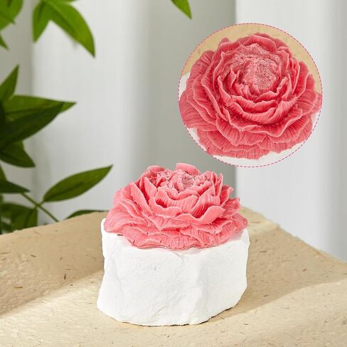 Jingmore 8 Pcs Flower Silicone Molds Resin Candle Mold Set 3D Bloom Rose Peony Flower Mold 3D Candle Soap Mould for Soap Candle Making Kit Craft Handmade Gift Supplies in Saudi Arabia