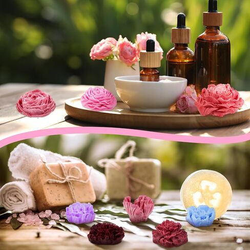 Jingmore 8 Pcs Flower Silicone Molds Resin Candle Mold Set 3D Bloom Rose Peony Flower Mold 3D Candle Soap Mould for Soap Candle Making Kit Craft Handmade Gift Supplies in Saudi Arabia