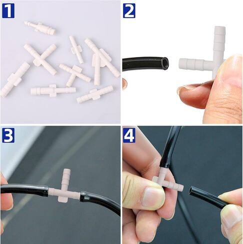 Vacuum Connector Automotive Assortment Kit, 65 PCS Vacuum Tube Hose Tee Connector Kit, Nylon, White in Saudi Arabia