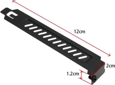 Micro Traders 5pcs Alloy Steel PCI Slot Cover Bracket Full Profile Expansion Slot Cover Plate Black with Screws for PC Case Airflow and Dustproof, 120x20x12mm in Saudi Arabia