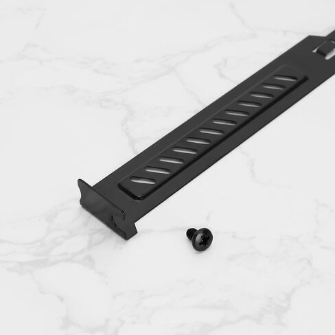 Micro Traders 5pcs Alloy Steel PCI Slot Cover Bracket Full Profile Expansion Slot Cover Plate Black with Screws for PC Case Airflow and Dustproof, 120x20x12mm in Saudi Arabia