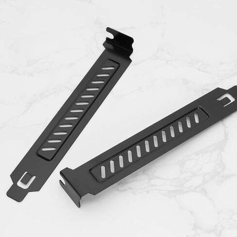 Micro Traders 5pcs Alloy Steel PCI Slot Cover Bracket Full Profile Expansion Slot Cover Plate Black with Screws for PC Case Airflow and Dustproof, 120x20x12mm in Saudi Arabia