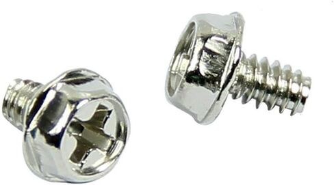 Maxmoral 100pcs Toothed Hex 6/32 Screw 6-32 Computer PC Case Hard Drive Motherboard Mounting Screws. in Saudi Arabia
