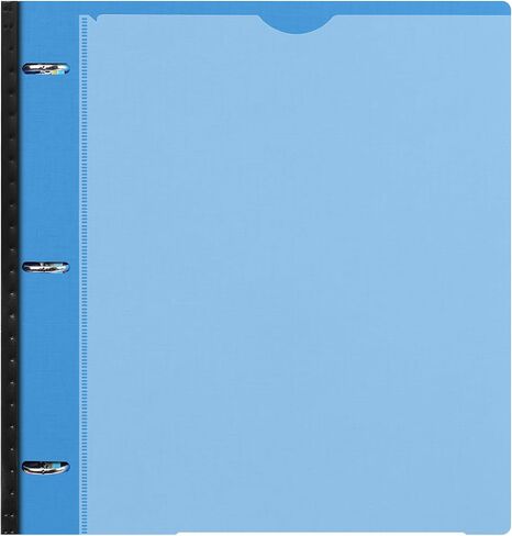 LETVPVOW All-in-one Telescoping Binder Notebook, Refillable 3 Ring Notebook Binder with 1 Plastic Movable Pocket Folder, 5 Plastic Subject dividers 30 Graph Papers, and 30 College Ruled Papers- Blue in Saudi Arabia
