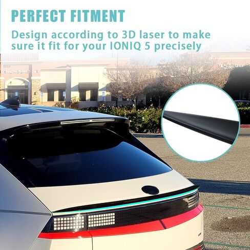 BestEvMod for Ioniq5 Rear Spoiler Trunk Spoiler Wing Compatible with 2022 2023 Hyundai Ioniq 5 Exterior Accessories (Matt Black) in Saudi Arabia