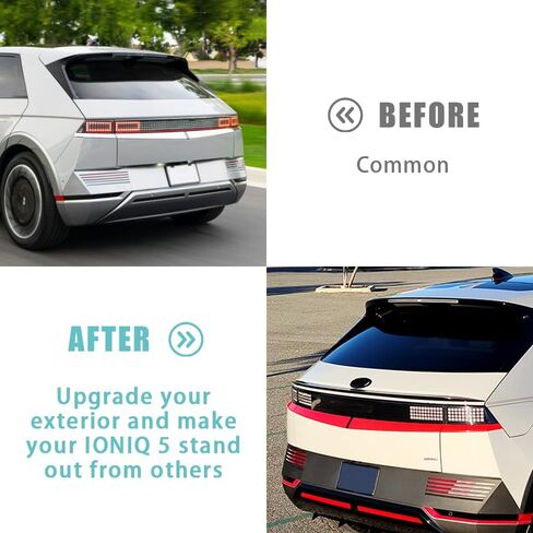BestEvMod for Ioniq5 Rear Spoiler Trunk Spoiler Wing Compatible with 2022 2023 Hyundai Ioniq 5 Exterior Accessories (Matt Black) in Saudi Arabia