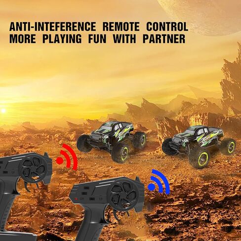 GoolRC Remote Control Car, 1:16 Scale RC Cars, 40KM/H High Speed Racing Climbing Car, 2.4GHz 4WD All Terrain Off Road RC Trucks with 2 Batteries for Adults (Red) in Saudi Arabia