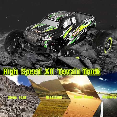 سيارة التحكم عن بعد GoolRC، سيارات RC بمقياس 1:16، سيارة تسلق سباق عالية السرعة 40 كم/ساعة، 2.4 جيجا هرتز 4WD لجميع التضاريس على الطرق الوعرة RC مع بطاريتين للبالغين (أحمر) in Saudi Arabia
