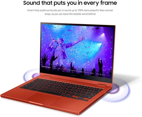Samsung Galaxy Chromebook Google Laptop Touchscreen Flip - 13.3 4K AMOLED Display - i5-10210U - Stylus Pen - Backlit Keyboard - Wi-Fi 6 - USB C - Fingerprint (8GB RAM| 256GB SSD+256G SD Card) in Saudi Arabia