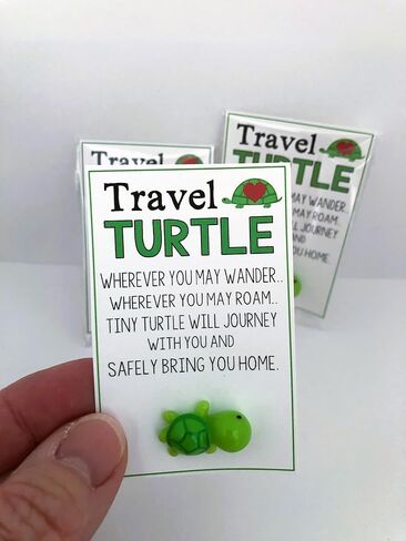 TRAVEL TURTLE Set of 2 mini turtle charm gift bags, miniatures travel charm gift in Saudi Arabia