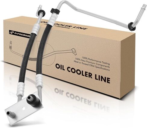 A-Premium Inlet and Outlet Automatic Transmission Oil Cooler Line Hose Assembly Compatible with Chevrolet Malibu 2004-2010 & Pontiac G6 2006-2010 & Saturn Aura 2008, 2.2L 2.4L in Saudi Arabia