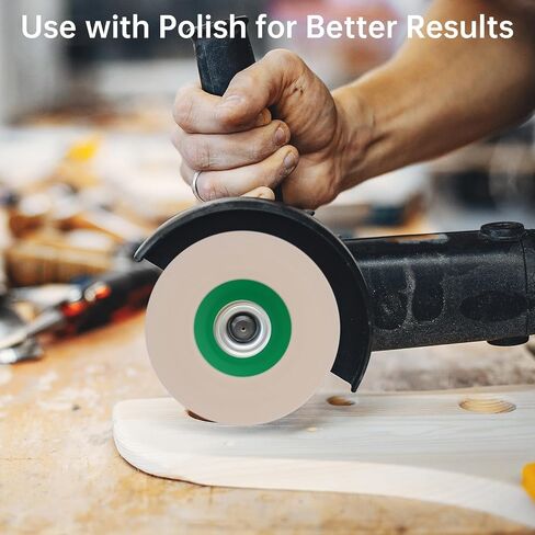 Tomorotec 10-Pack 4" Wool Felt Polishing Wheel Discs - Durable, Eco-Friendly Pads for High-Gloss Surface Finishing, Suitable for Metal, Glass, Ceramic, Marble, Car and Wooden Floor Polishing in Saudi Arabia